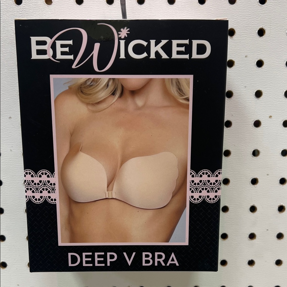 Be Wicked Deep V Bra - Nude
